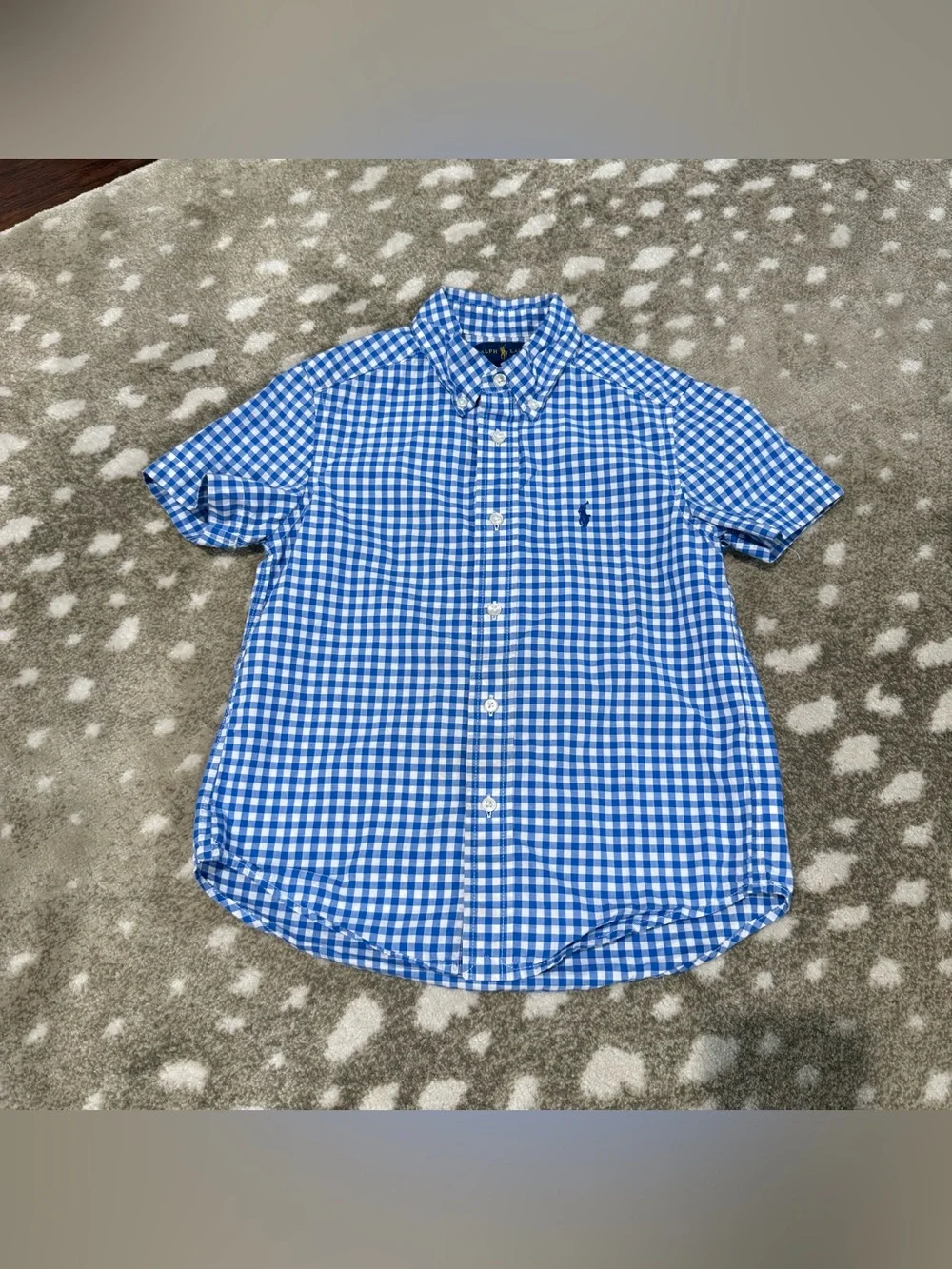 Bundle (4) Ralph Lauren/Calvin Klein Short-Sleeve Button-Down Shirts. Size 5